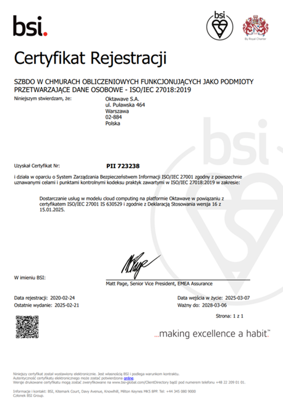 certyfikat iso